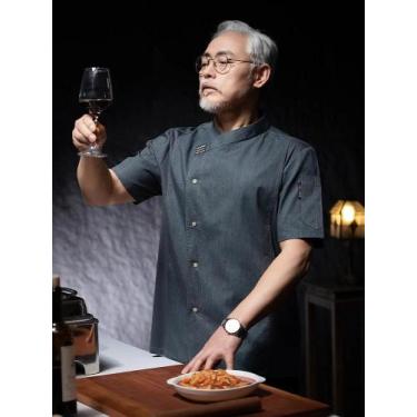 Imagem de Uniforme De Chef Unissex Respirável Em Malha Camisa De Cozinha De Mang