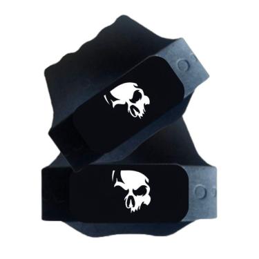 Imagem de Luva Academia Treino Musculação Preto Caveira - Dark Lab