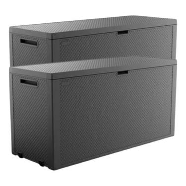 Imagem de Kit 2 Baú Organizador 270 Litros Para Área Externa Jardim Piscina - Ke