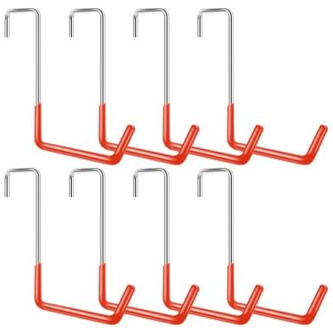 Imagem de Gancho de caibro, ganchos deslizantes, grandes, S para pendurar, fácil de instalar, ganchos em S sólidos, gancho de bicicleta, ganchos em S versáteis, aço galvanizado para armazenamento de garagem