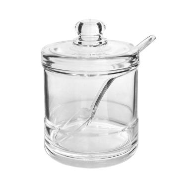 Imagem de Açucareiro Acrílico Transparente Com Colher