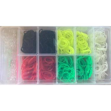 Imagem de 1000 Borrachinhas Latex Resistente Para Lacos Pet + Maleta - Rainbow L