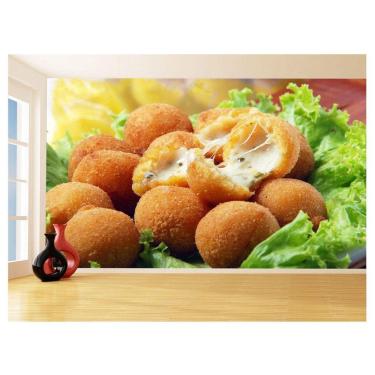 Imagem de Papel De Parede Alimentos Salgados Coxinha Bar 3,5M Al525