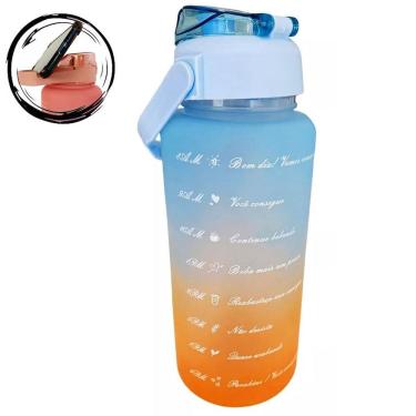 Imagem de Garrafa De Agua 2 Litros Com Frases Motivacionais Degradê
