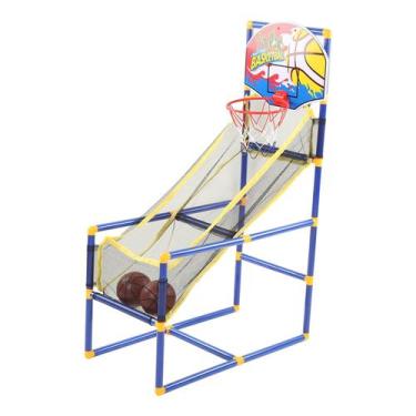 Imagem de Conjunto de cesta de basquete Keenso Sturdy Plastic Indoor Adjust Heig