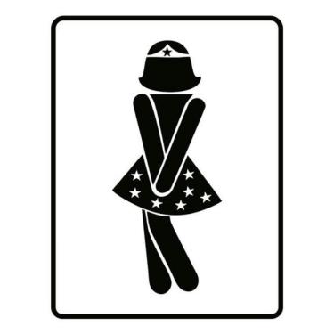 Imagem de Kit 5 Placas Sinalização - Banheiro Feminino Mulher