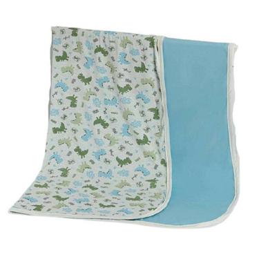 Imagem de Manta Dupla Face 90X90Cm Malha Estampada Fofossauro