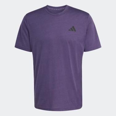 Imagem de Camiseta Adidas Essentials 3 Listras Masculina, Roxo, M