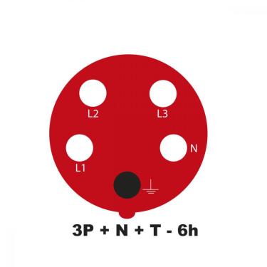 Imagem de Tomada de Acoplamento Industrial 3P+N+T 32 A 380-415 Vca 6 H Tramontina