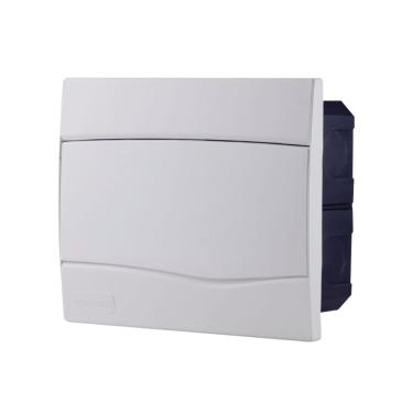 Imagem de Quadro de Distribuição de Embutir 9 DIN ou 6 NEMA Tramontina com Porta Branca