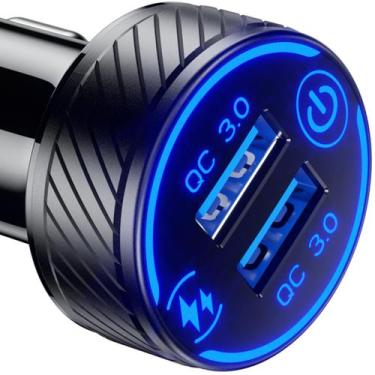 Imagem de Carregador de carro BRCOVAN Dual QC3.0 Port USB 36W 3A Fast Charge