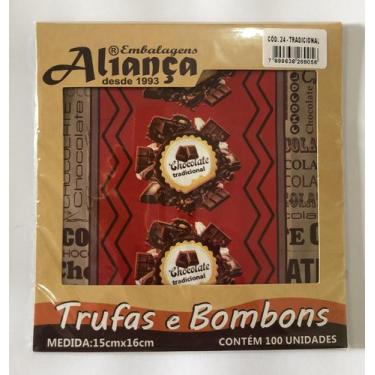 Imagem de Embalagem para trufas Aliança 15x16cm 100un / - Aliança Embalagens, Tr