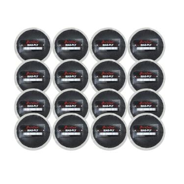 Imagem de ZERINT Patch de reparo radial de 2 1/10.2 cm, 1 camada, 16 peças, remendos de pneus resistentes, patch de reparo de perfuração de pneu para carro, caminhão, ônibus, trator e veículos agrícolas