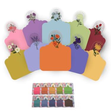 Imagem de Mr. Pen - Notas adesivas de plástico transparente para diário da Bíblia, 10 blocos, 200 folhas, design botânico, notas adesivas transparentes da Bíblia com envelopes protetores elegantes, materiais de