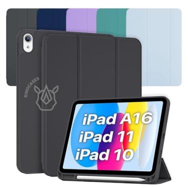 Imagem de Capa para iPad (A16) 11ª Geração 11" 2025 / iPad 10ª Geração 10,9" 2022 – Case Suporte Apple Pencil e USB-C Pencil, Auto Wake/Sleep, Capa Magnética (Preto, Apenas Capa)