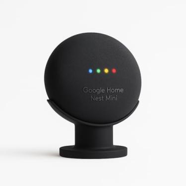 Imagem de Suporte Google Home Nest Mini 1ª e 2ª Geração, Base Estável, Design Moderno, Suporte de Mesa, Elegante e Sofisticado (Preto)