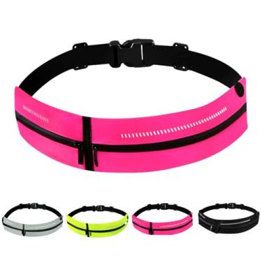 Imagem de Pochetes com cinto resistente à água, cinto de corrida fino para mulheres e homens, equipamento de corrida ajustável, vermelho, Vermelho, Estilo esportivo