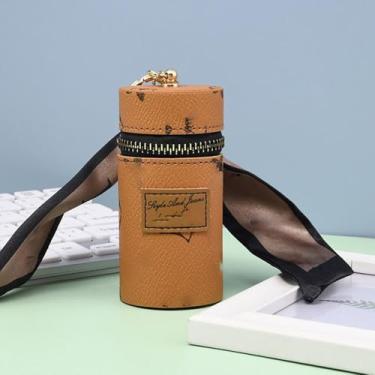 Imagem de Mini carteiras, porta-moedas, organizador de batom, mini estojo de batom com chaveiro, Marrom 88, Mini carteiras