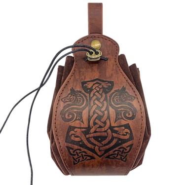 Imagem de Bolsa de cintura retrô, bolsa de cinto, bolsa de couro vintage, bolsa de moedas portátil para viagens, Estilo 4, Retrô