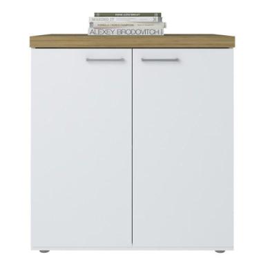Imagem de Balcao Multiuso Tampo Tamburato 70cm Olmo Branco Tok Arty Olmo Branco 