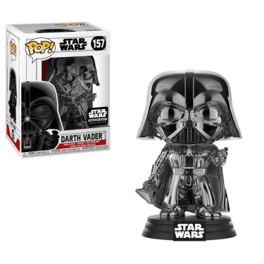 Imagem de Funko Pop Star Wars 157 Darth Vader Black Chrome Exclusive