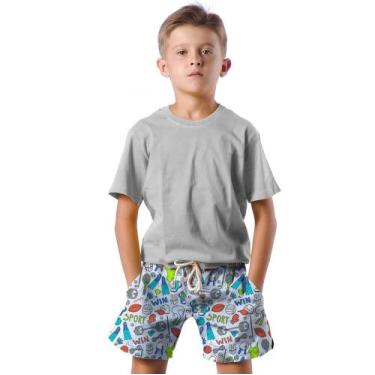 Imagem de Shorts Infantil Bermuda Calção Praia Verão Sport Vida Saúde Art 317 - 