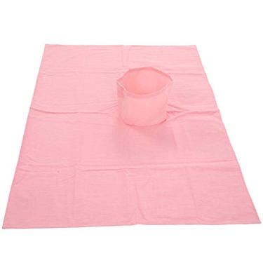 Imagem de Capa de mesa de massagem de algodão, macia e confortável para a pele, amigável com furo facial para salão de beleza, spa, 70 x 100cm, múltiplas cores disponíveis (Rosa)