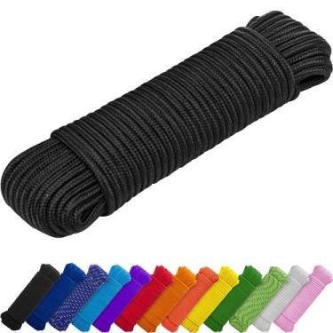 Imagem de Corda TECEUM 90 pés x 10 mm preta, polipropileno, nylon, poliéster