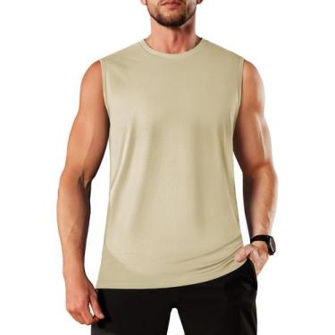 Imagem de Camiseta regata masculina TACVASEN sem mangas de algodão tamanho L