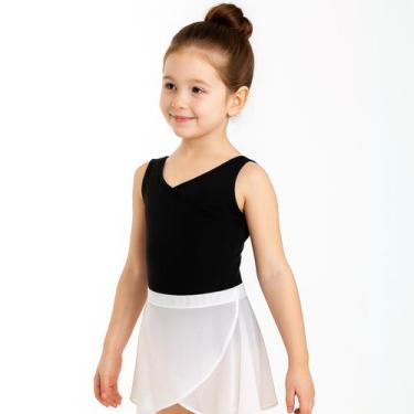 Imagem de Collant Infantil Menina Jazz Colorido - Magic Sky, Preto, 14