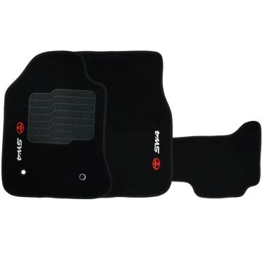 Imagem de Jogo de Tapete Automotivo Carpete Toyota Hilux SW4 2006 à 2015 Soft Logo Bordado 3 Peças