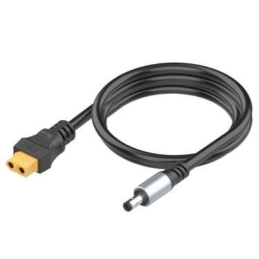 Imagem de Cabo de alimentação DC 5521 macho para XT60 fêmea conector CC para adaptador XT60 5,5 x 2,1 mm cabo de carregamento para drones, monitor FPV, energia, estações de carregamento portáteis, painéis