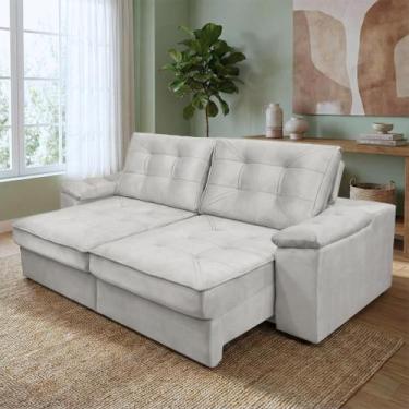 Imagem de Sofá Retrátil e Reclinável 3 Lugares Molas Ensacadas 190cm Veludo Zuri