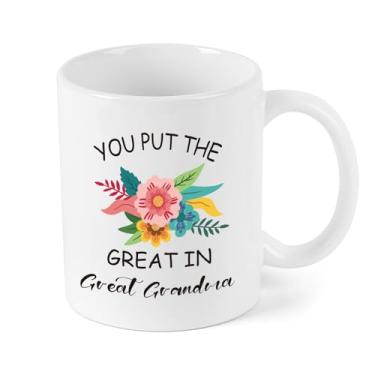 Imagem de Caneca de café Grandma You Put the Great Grandma - Presente de 325 ml de netos, dia dos avós, Natal