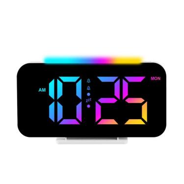 Imagem de Despertador RGB LED digital com display de luz colorido