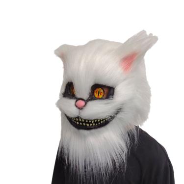 Imagem de Máscara de resina de gato Cheshire para rosto inteiro, Halloween, cosplay para adultos