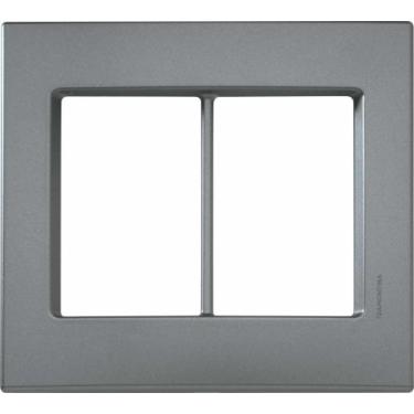Imagem de Placa 6 Postos 4x4 Tramontina IzyFlat Cinza Grafite