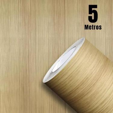 Imagem de Papel de Parede Premium Autoadesivo Rolo 5m Madeira Carvalho Texturiza