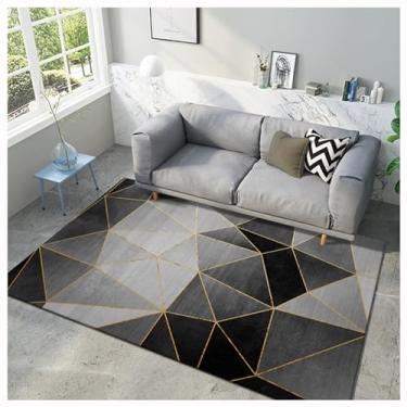 Imagem de SPXMQSS Tapetes grandes para sala de estar, tapetes laváveis para quarto, antiderrapante, tapete de pelo baixo, resistente ao desgaste, para sala de estar, quarto, sala de jantar, escritório, cinza