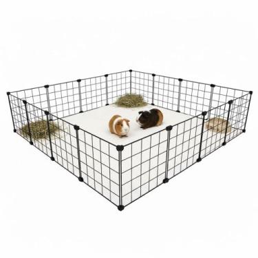 Imagem de Cercado Porquinho da Índia 120x120x30cm Cercadinho Aramado Simples com