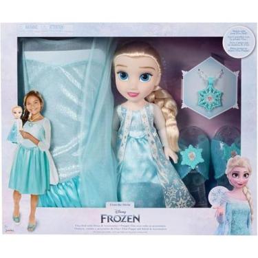 Imagem de Boneca Elsa Frozen Com Acessórios Disney Multikids BR2330