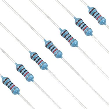 Imagem de YOKIVE 100 unidades de resistores de 8,2 K Ohm, resistor fixo de filme de metal de 1/4 W (0,25 W), resistores de tolerância +/-1%, certificado ROHS