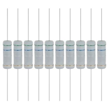 Imagem de YOKIVE 10 resistores de filme de óxido metálico de 0,56 ohm 5 watts, 5% de chumbo axial de resistor de tolerância | À prova de chamas para circuitos eletrônicos DIY, projetos de áudio e vídeo