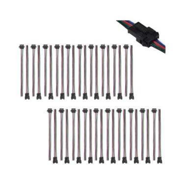 Imagem de Cabo Conector De Extensão Para Fita LED SM2P 3P 4P 5P 6 Pinos Macho E 