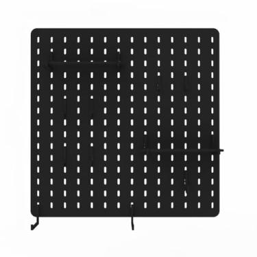 Imagem de Pegboard MDF 59x59 Organizador Painel Gamer Setup Home Office Preto pegboard para Setup Gamer e Home Office