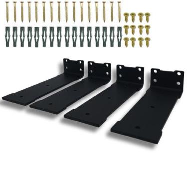 Imagem de Quatro Suportes De Parede Tipo Largo 20cm Mão Francesa Para Prateleira