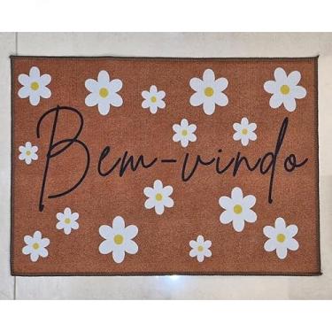 Imagem de Tapetes de Porta Bem Vindo 40x55cm Poliéster Capacho Decorativo para Entrada Casa Varanda(10)