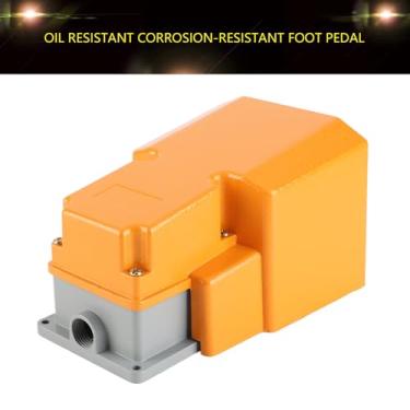 Imagem de Cosiki Interruptor de Pedal de Liga de Alumínio 10A para Equipamento, Interruptor Liga/desliga Resistente a óleo Com Proteção para Uso Industrial