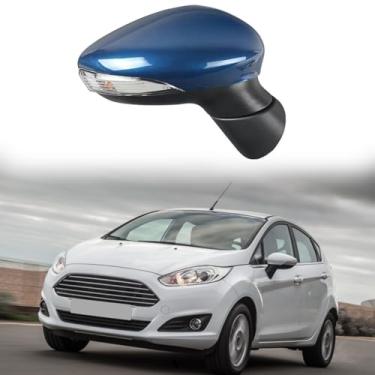 Imagem de Substituição do espelho lateral do passageiro adequado para Ford Fiesta 2009-2016 para Ford MK7 MK8 2008-2012 Montagem de espelhos retrovisores laterais acessórios de carro aquecimento, luz giratória