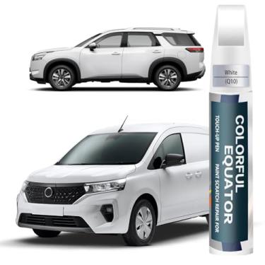 Imagem de Tinta de retoque Q10 branca para Nissan, caneta de pintura de carro, reparo de arranhões, tinta de retoque dois em um, removedor de arranhões de carro premium para arranhões profundos